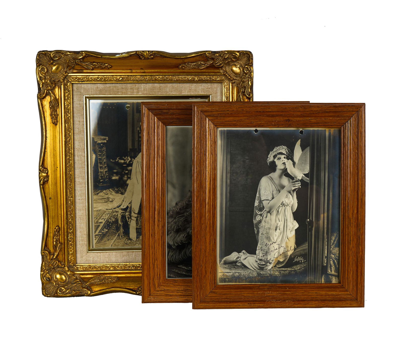 THREE PHOTOGRAPHS OF HOLLYWOOD SILENT FILM STARS (1 of 12)