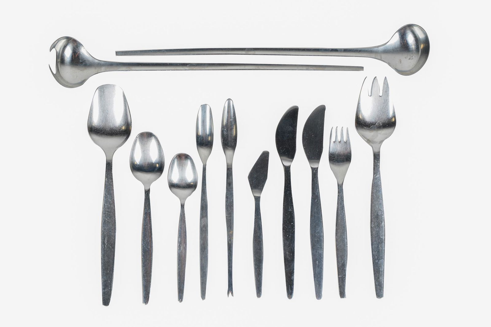 SET OF GENSE SWEDISH STAINLESS STEEL FLATWARE (1 of 10)