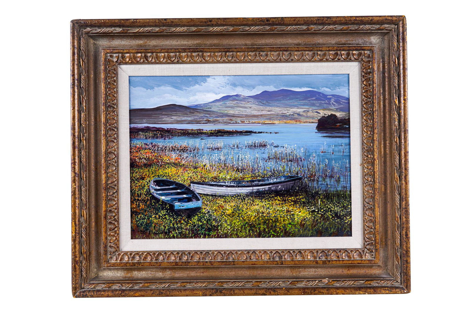 PETER ELLENSHAW: ROWBOATS ON ESTUARY (1 of 7)