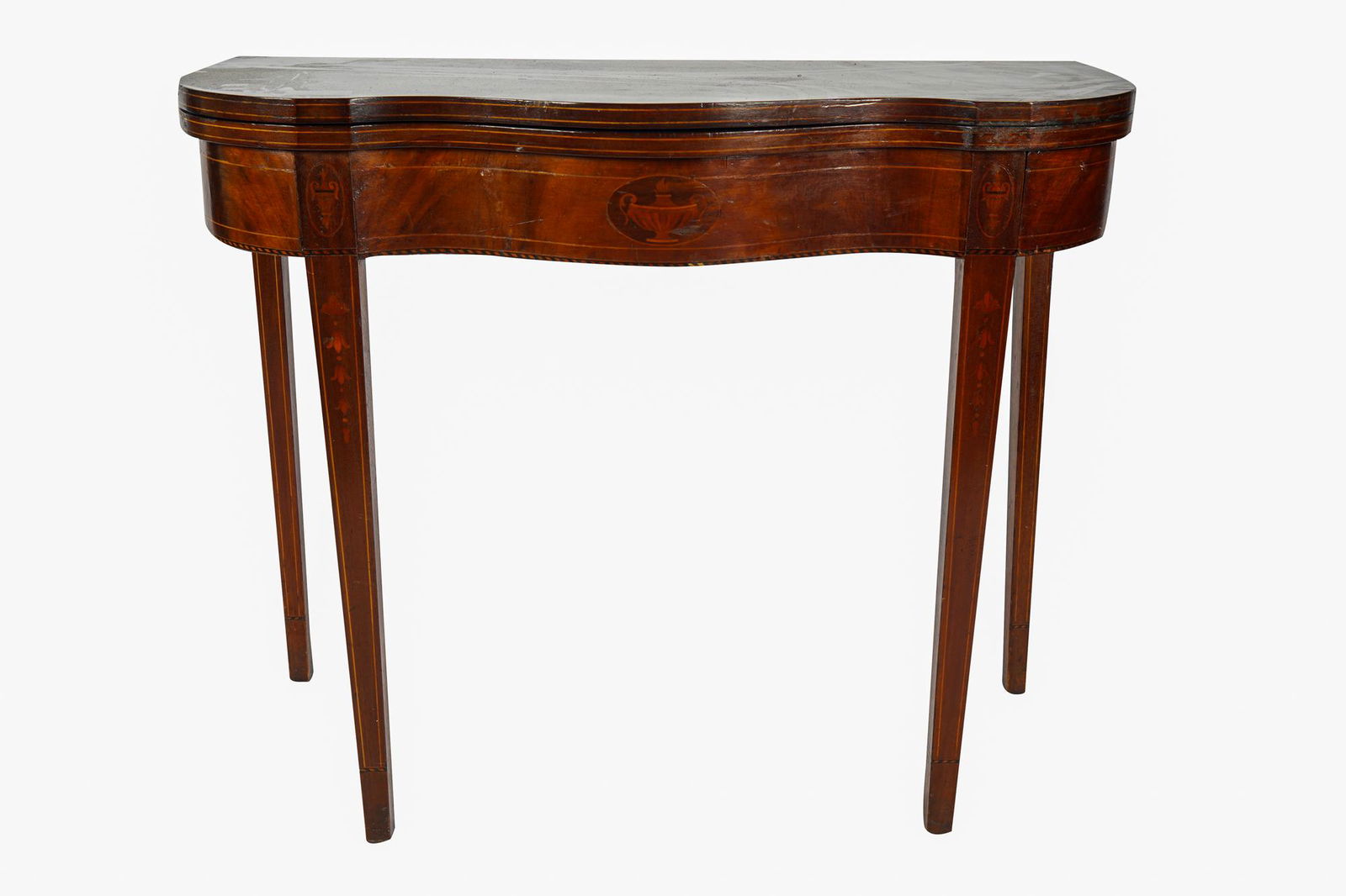 MARQUETRY-INLAID MAHOGANY GATELEG TABLE (1 of 5)
