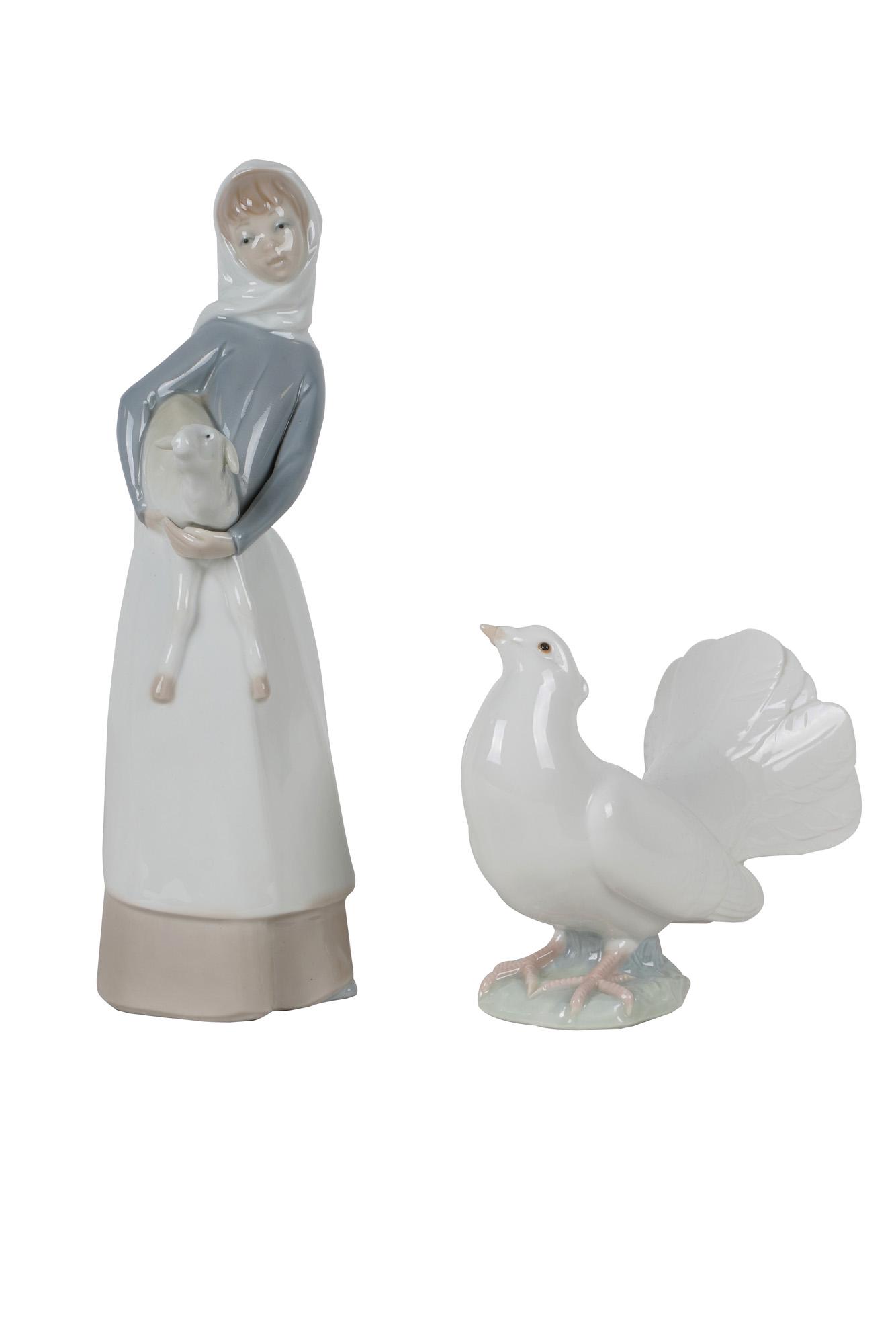TWO LLADRO PORCELAIN FIGURES (1 of 10)