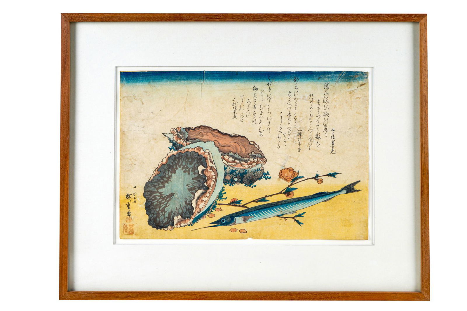 UTAGAWA HIROSHIGE: "URO ZUKUSHI ABALONE" (1 of 8)