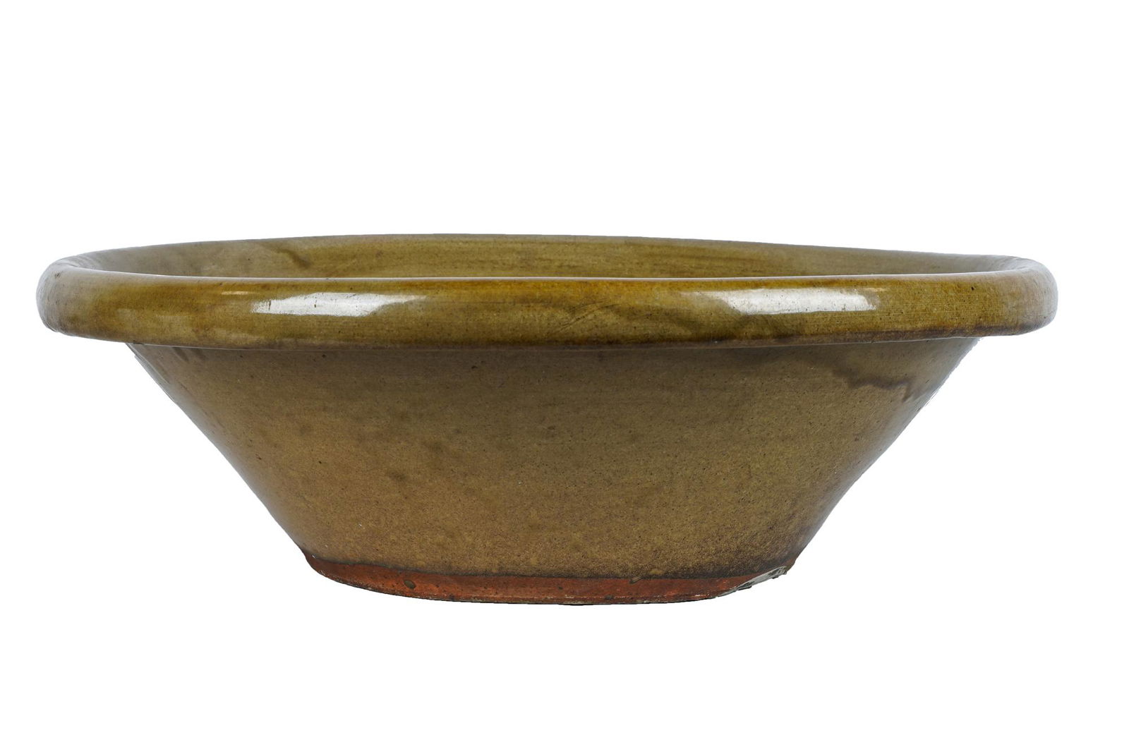 LARGE GLAZED CERAMIC BASIN (1 of 12)