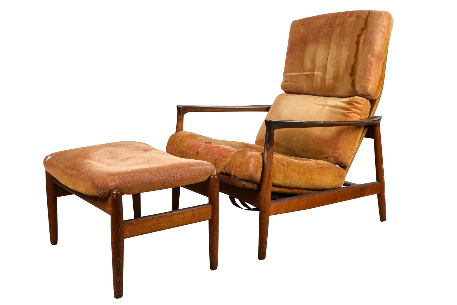 DUX TEAK LOUNGE CHAIR & OTTOMAN (1 of 7)