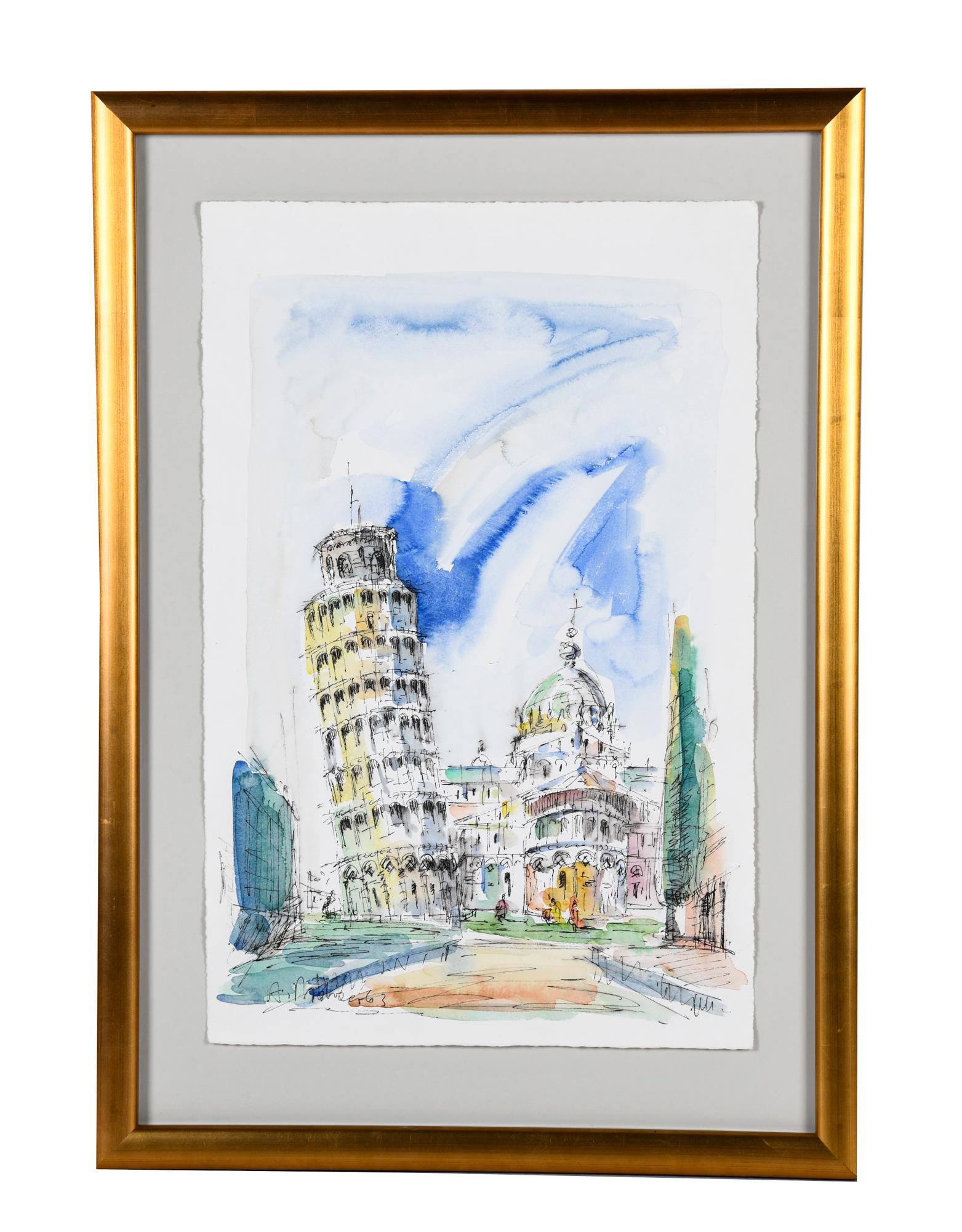 ITALIAN SCHOOL: TWO SCENES OF PISA, ITALY (1 of 13)