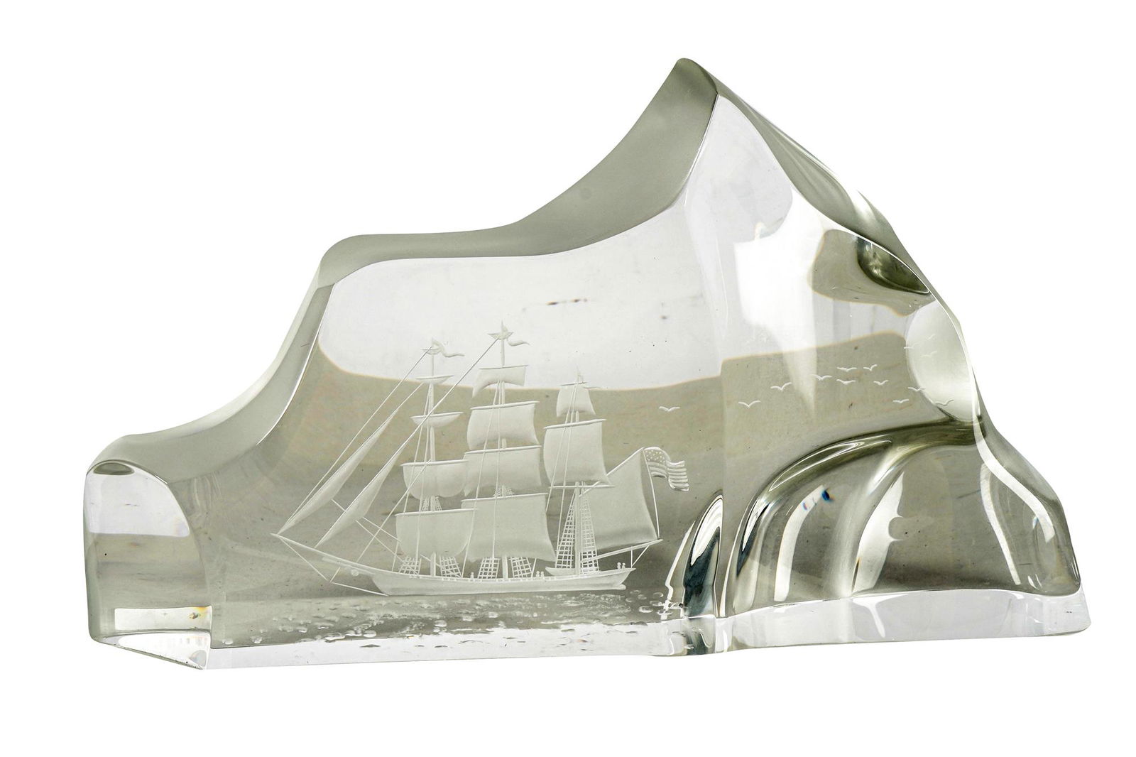 STEUBEN ETCHED GLASS SCULPTURE (1 of 7)