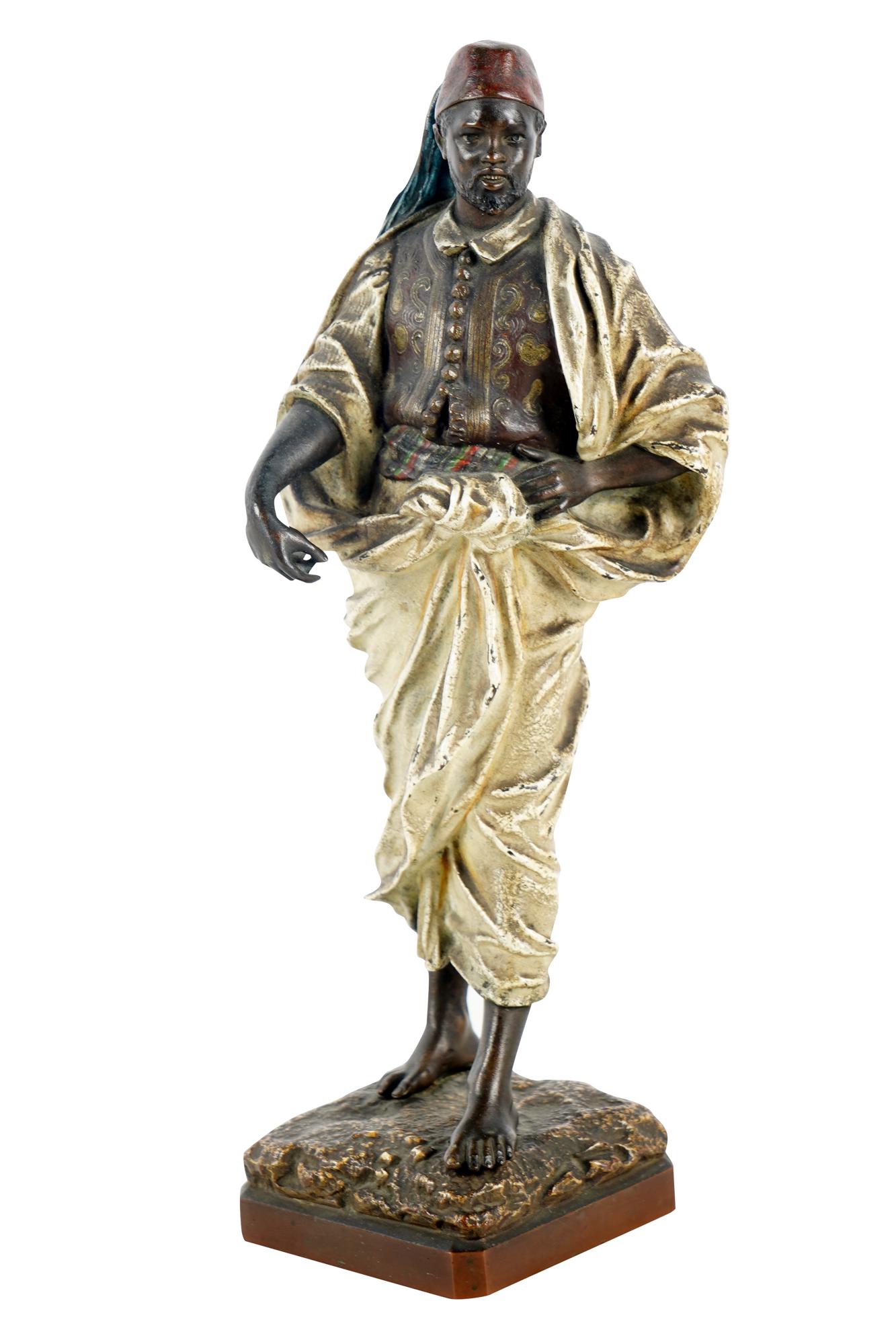 AUSTRIAN COLD-PAINTED BRONZE ORIENTALIST FIGURE (1 of 7)