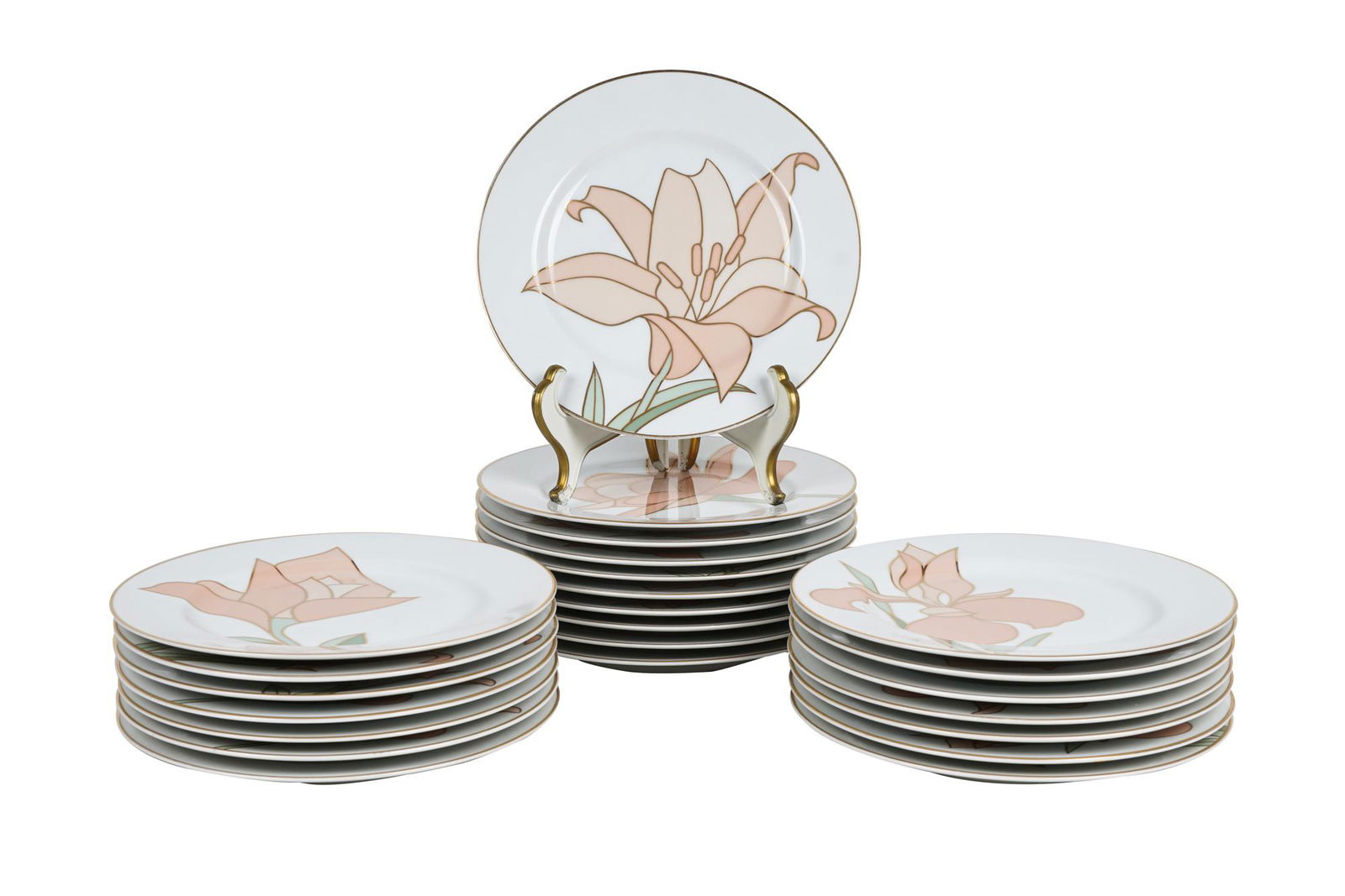 SET OF FITZ & FLOYD PORCELAIN BREAD PLATES (1 of 10)