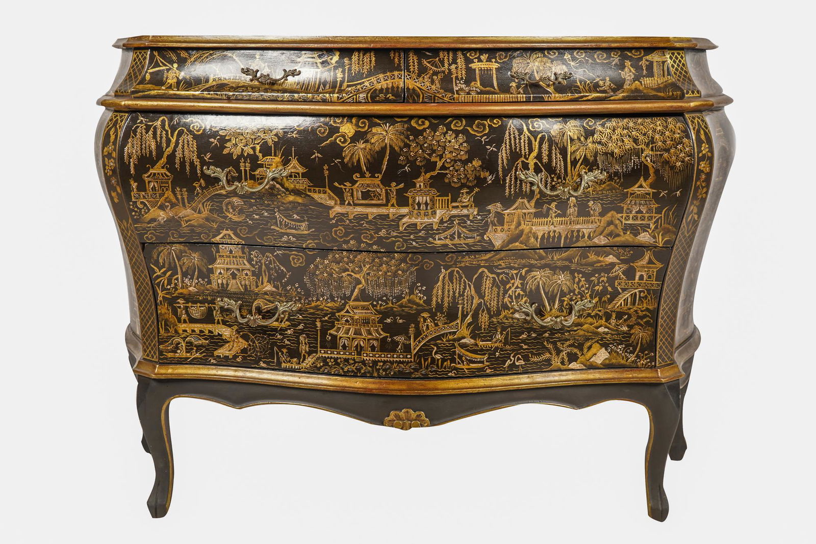 ITALIAN ROCOCO STYLE CHINOISERIE PAINTED COMMODE (1 of 9)