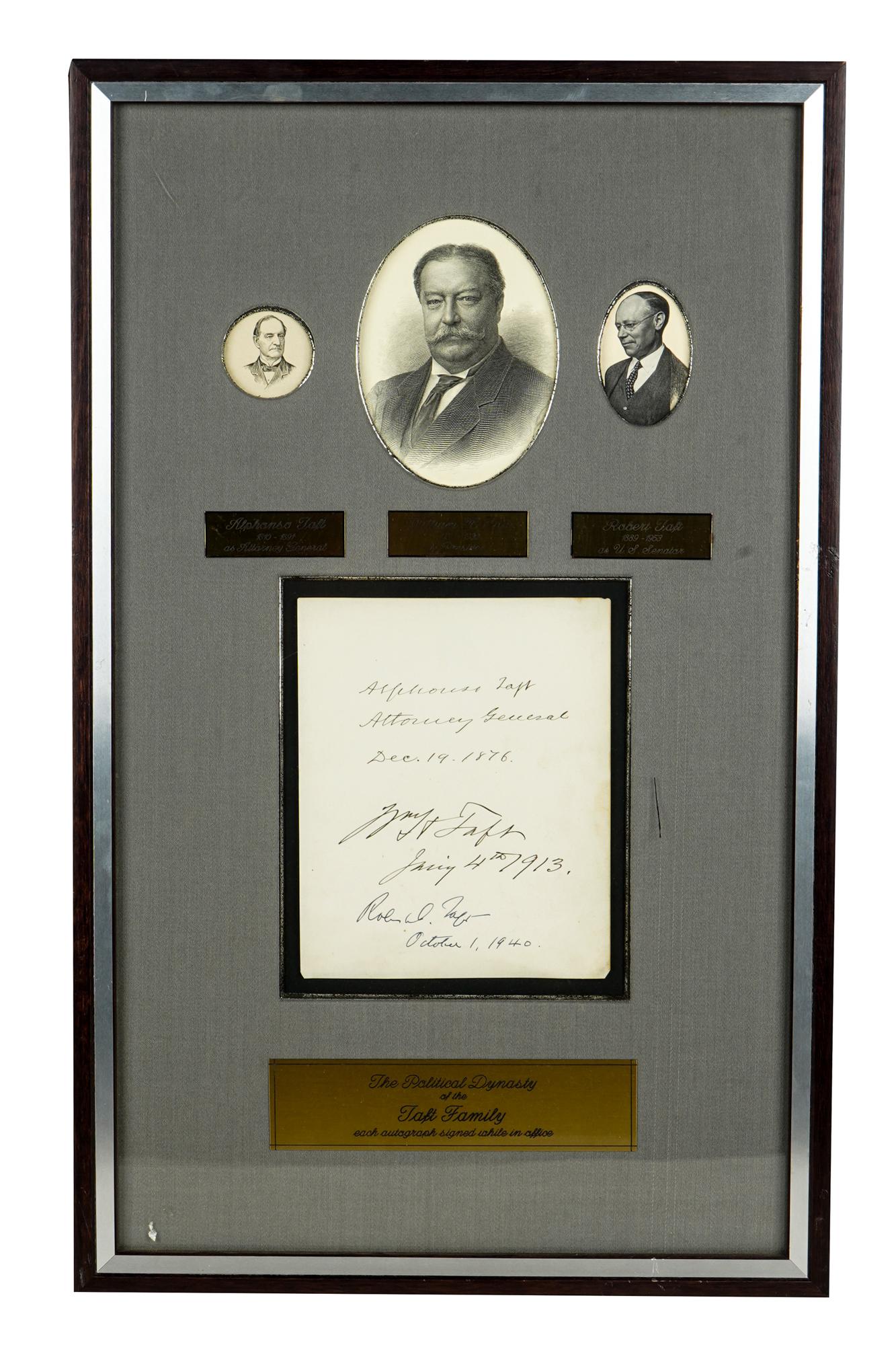 PRESIDENT WILLIAM TAFT: SIGNED DOCUMENT (1 of 7)