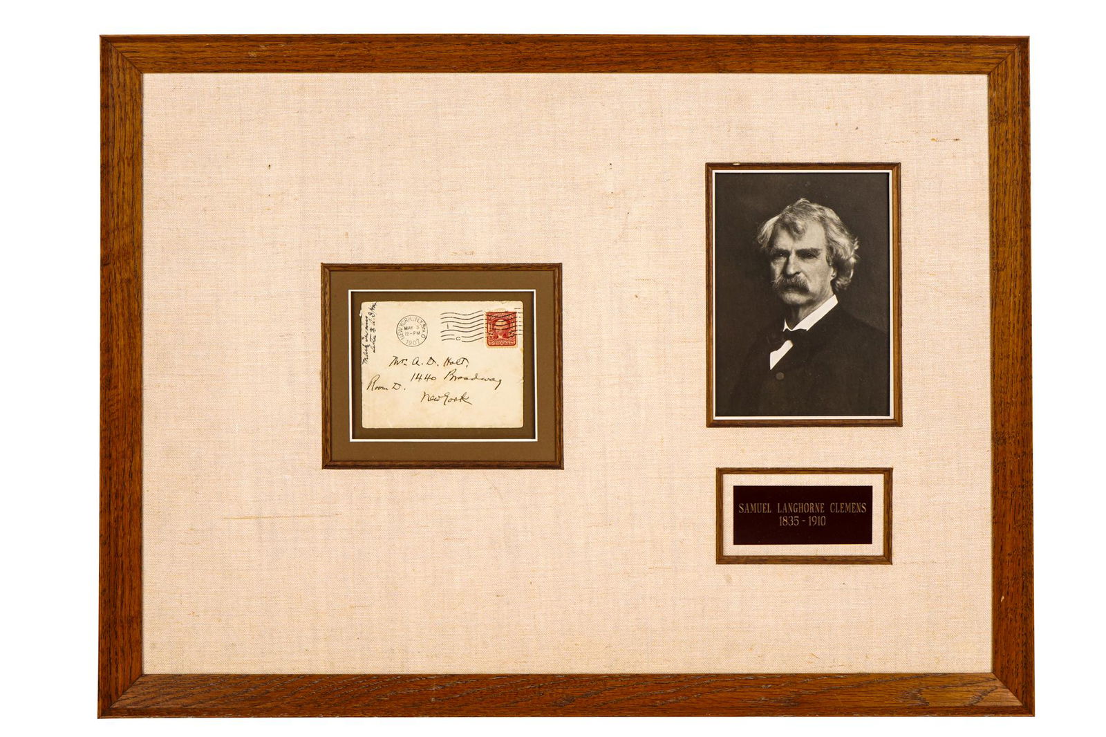 MARK TWAIN: SIGNED ENVELOPE (1 of 8)