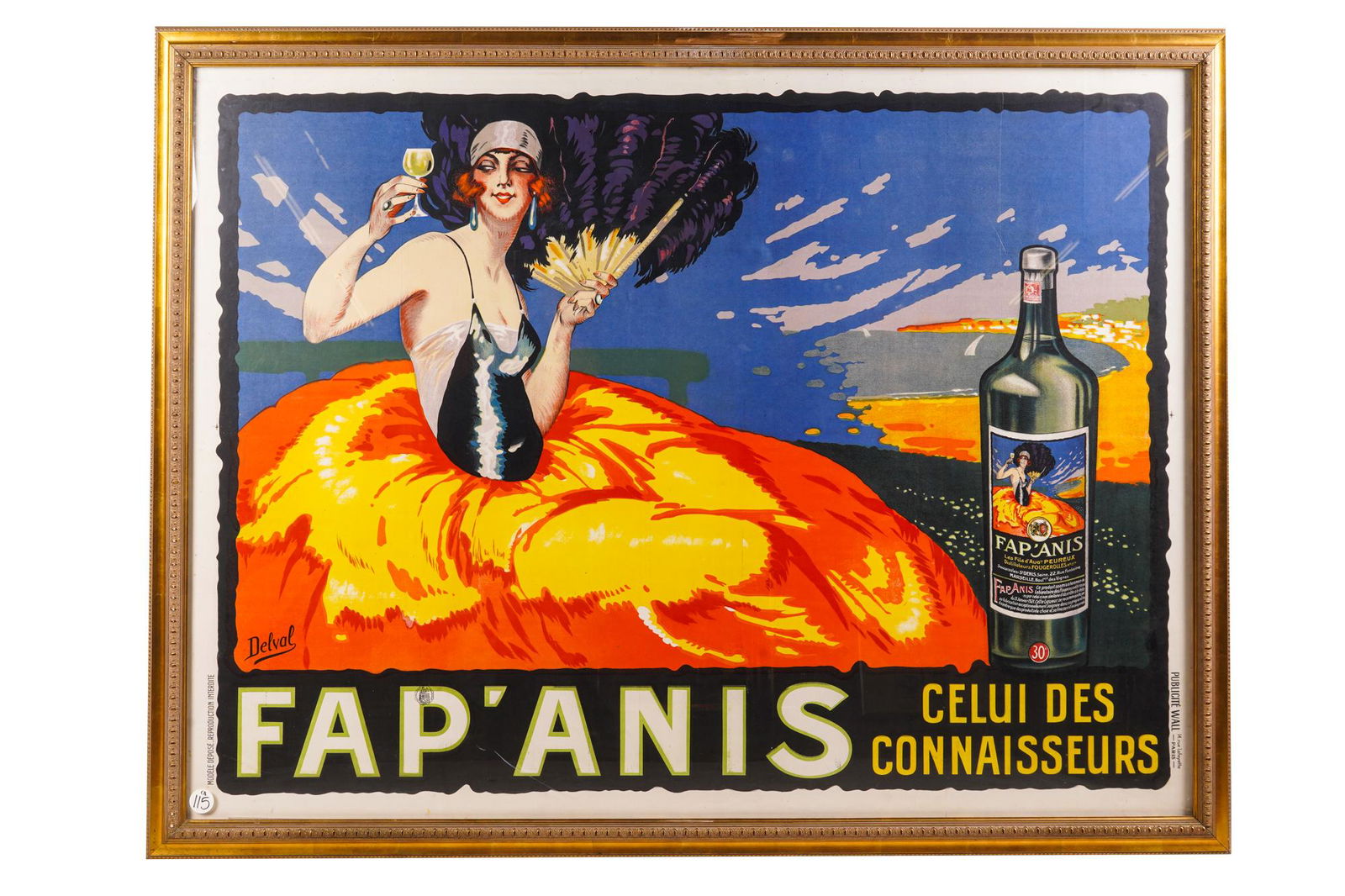 DELVAL: "FAP' ANIS" FRENCH ADVERTISING POSTER (1 of 9)
