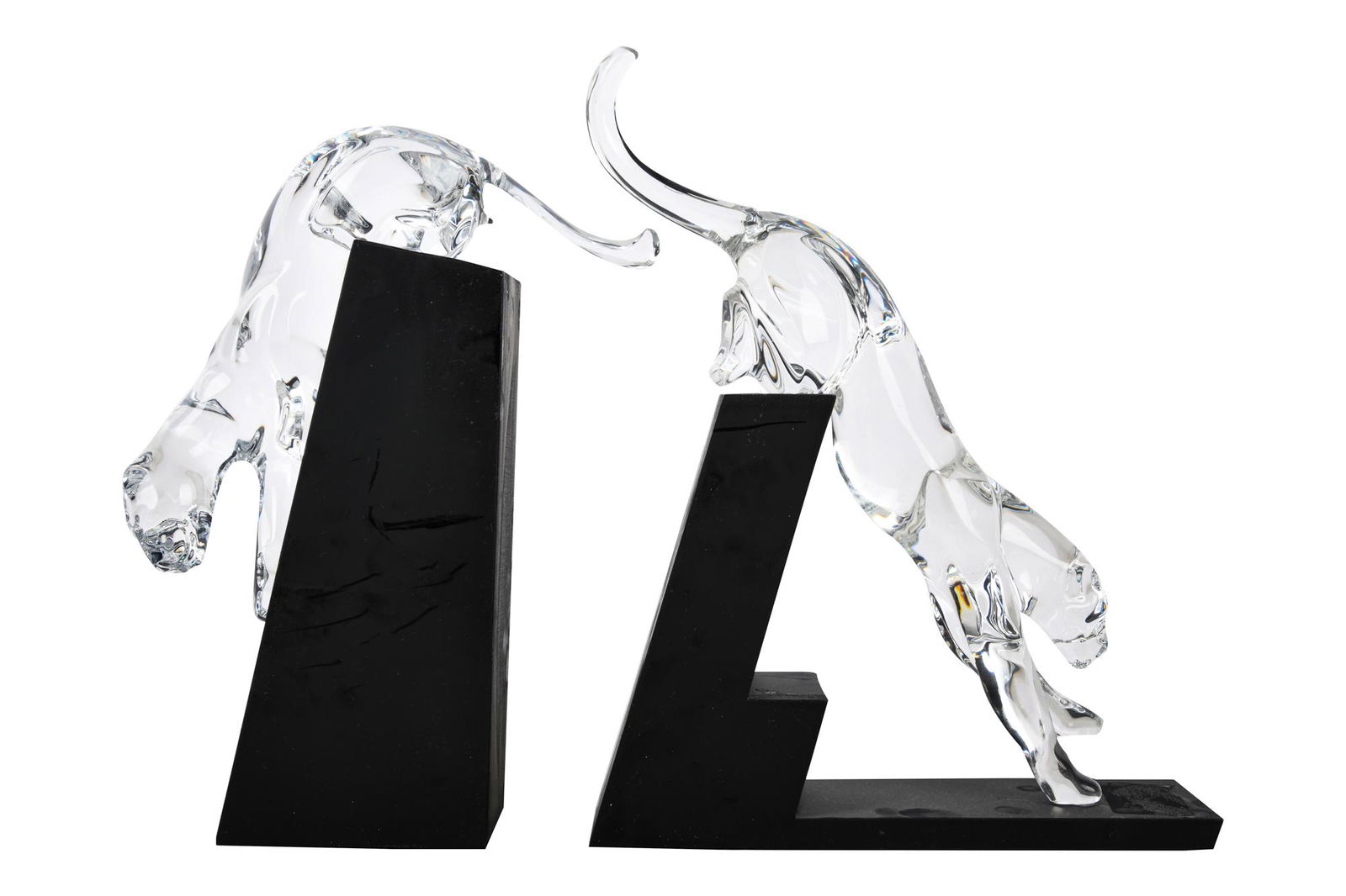 PAIR OF BACCARAT CRYSTAL BOOKENDS (1 of 14)