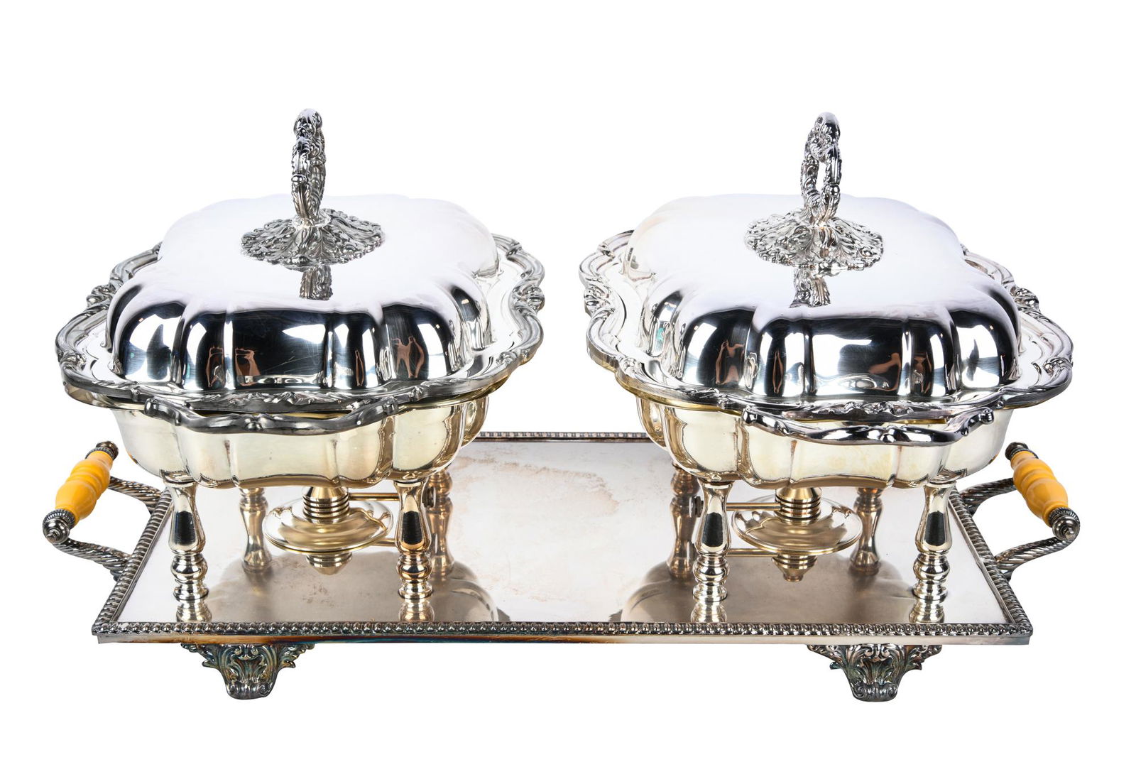 SILVER-PLATE DOUBLE ENTREE (1 of 10)