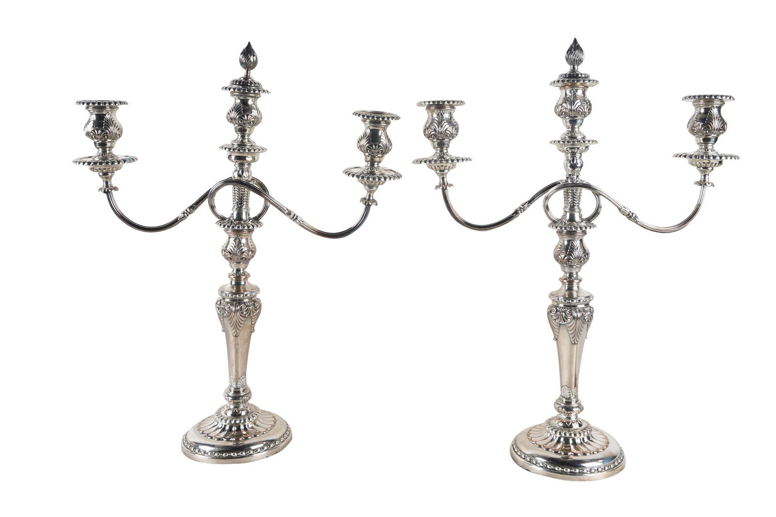 PAIR OF SILVERPLATE CANDELABRA (1 of 11)
