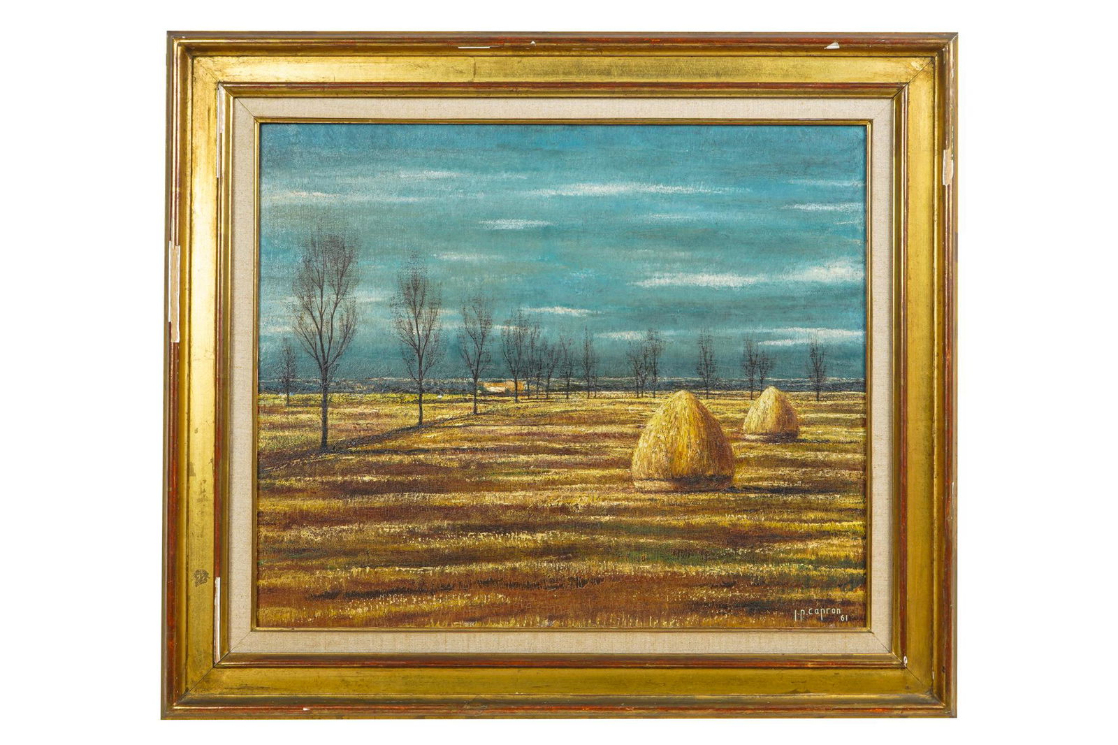 JEAN PIERRE CAPRON (1921 - 1997): HAYSTACKS IN (1 of 7)