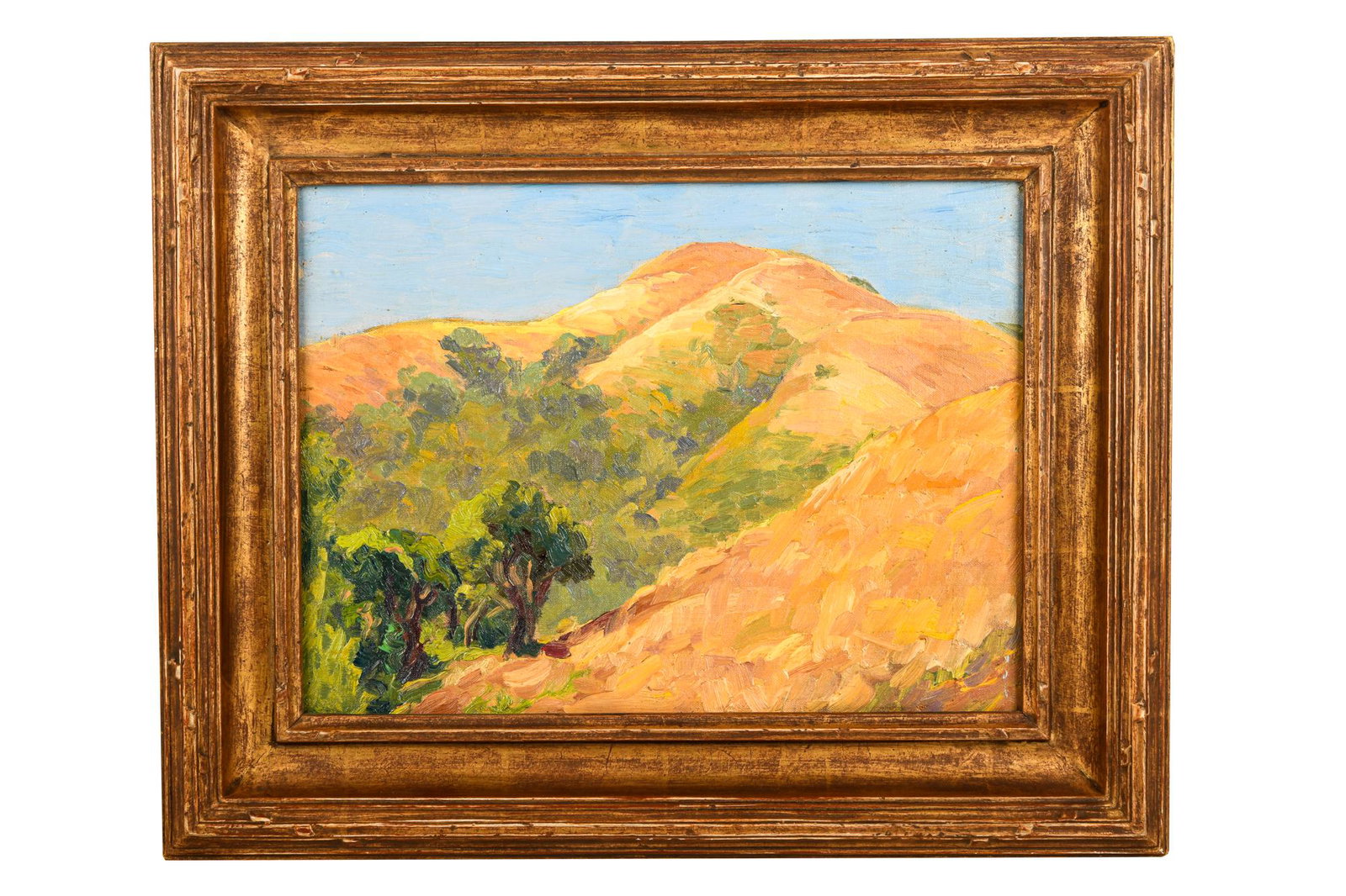 ATTRIBUTED TO SELDEN CONNOR GILE: "CALIFORNIA: oil on board unsigned 11 x 14 3/4 inches board; 16 1/4 x 20 inches frame