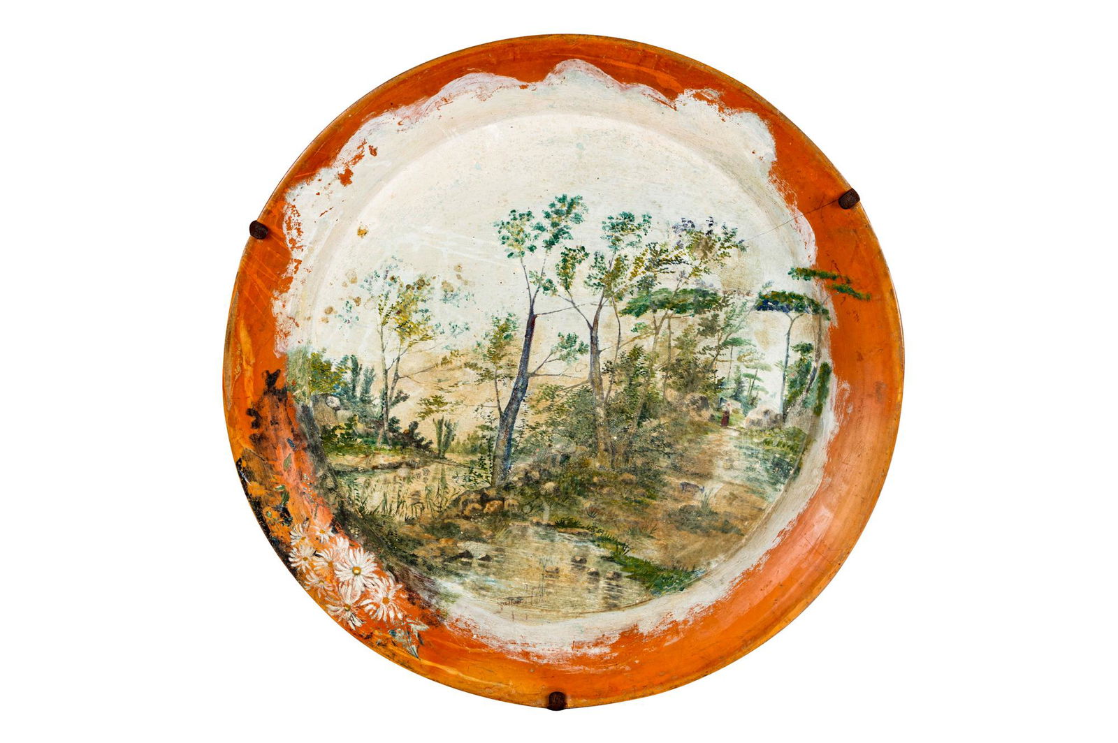 PAINTED CERAMIC LANDSCAPE CHARGER (1 of 12)