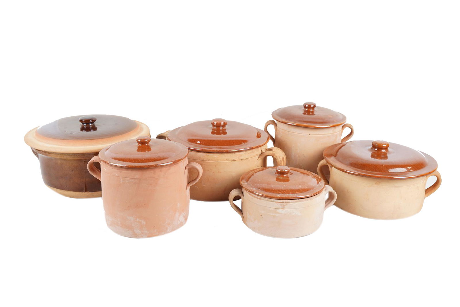 GROUP OF FRENCH CERAMIC POTS (1 of 7)