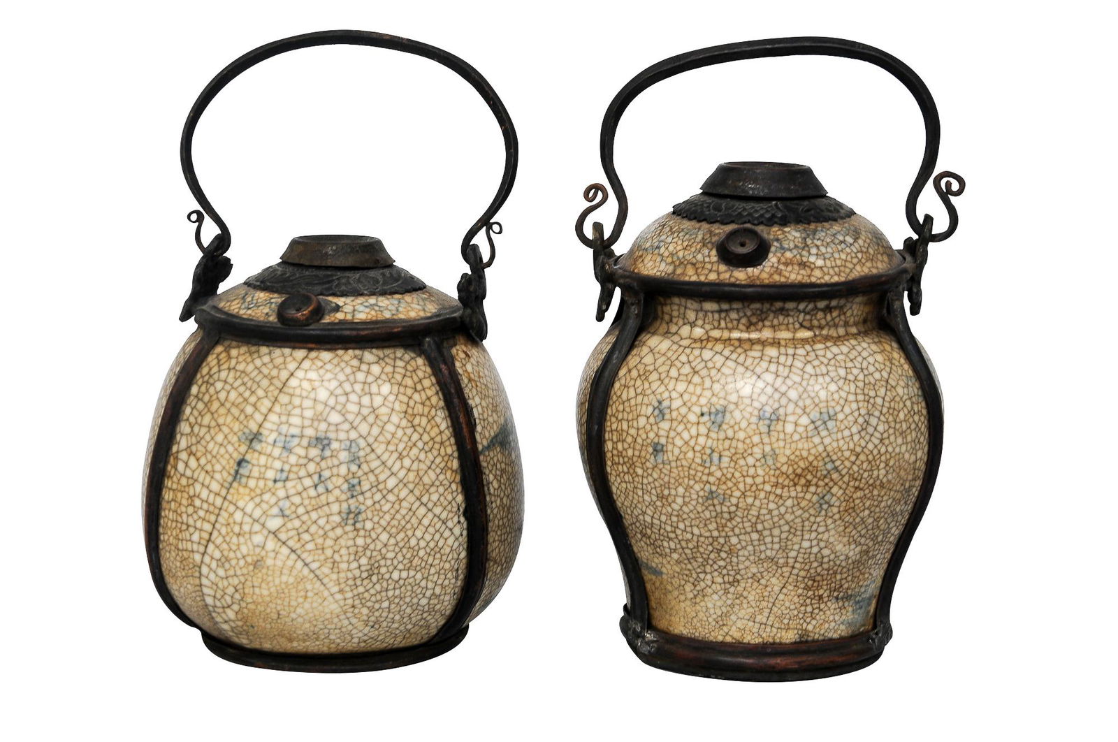 TWO CHINESE CRACKLEWARE JARS (1 of 6)