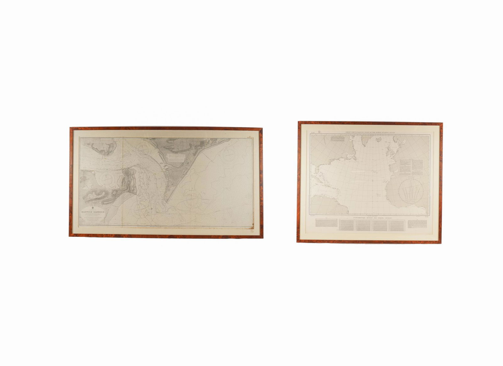 TWO FRAMED ENGLISH NAUTICAL MAPS (1 of 14)