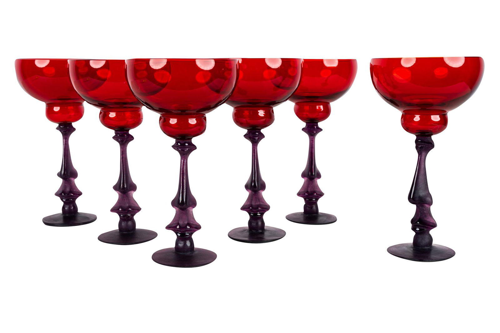 SIX SALVADOR DALI FOR DAUM GLASS "CALICE VERRE NO. 2" (1 of 10)