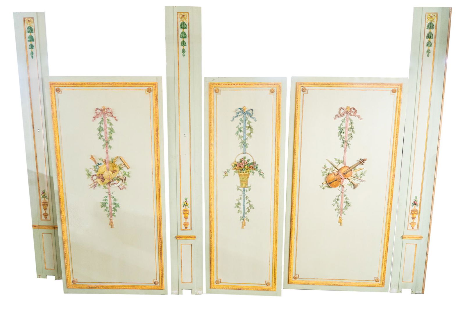 COLLECTION OF FRENCH CARVED & PAINTED BOISERIE WALL (1 of 13)