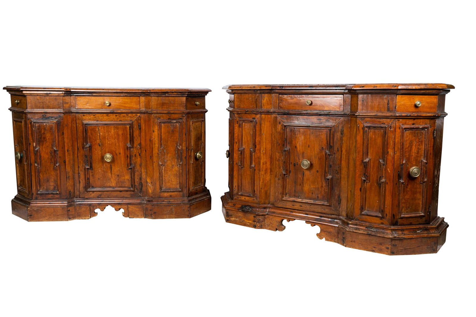 PAIR OF TUSCAN BAROQUE CONSOLE CABINETS (1 of 14)