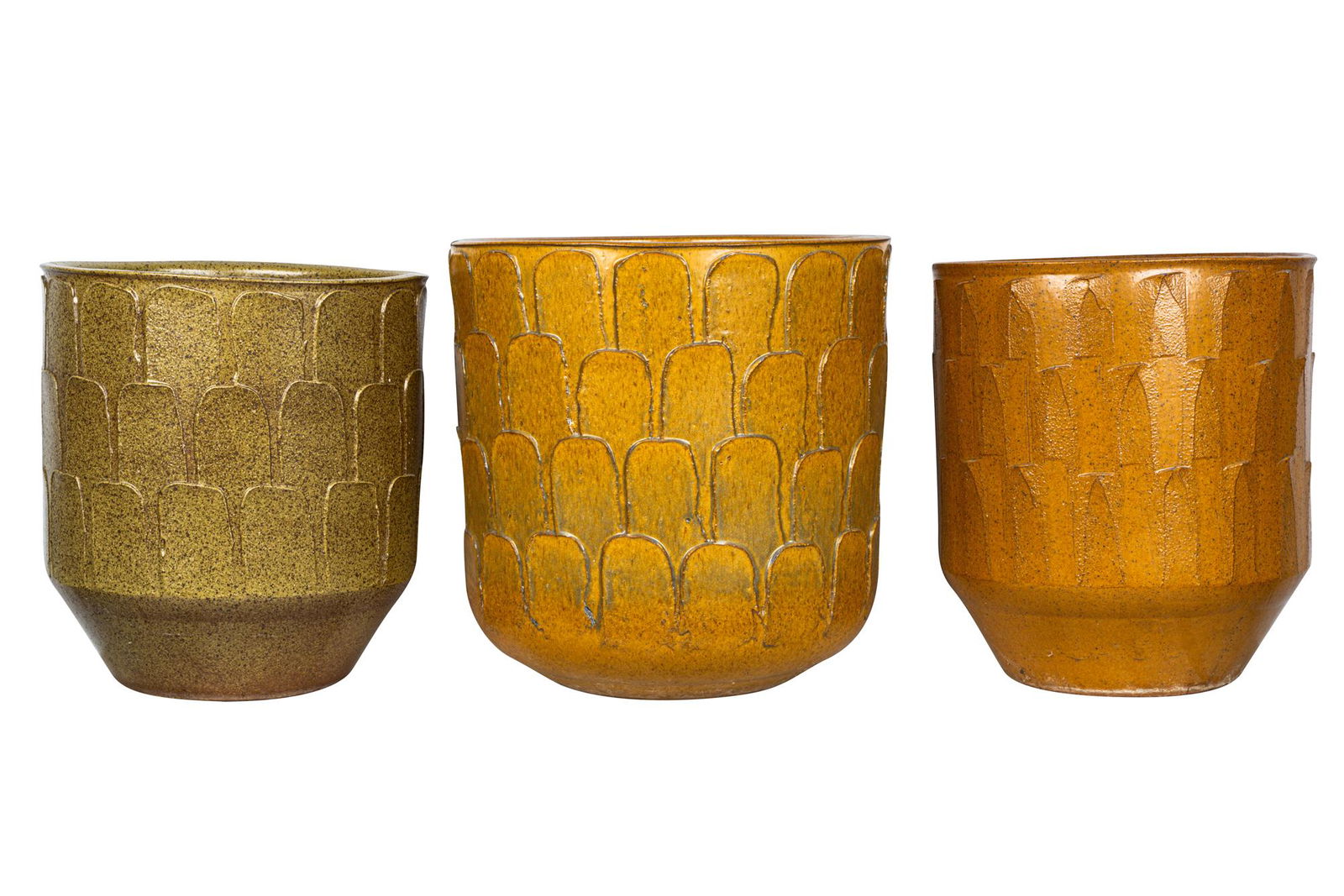 DAVID CRESSEY (1916 -2013): THREE "LEAF" PLANTERS (1 of 20)