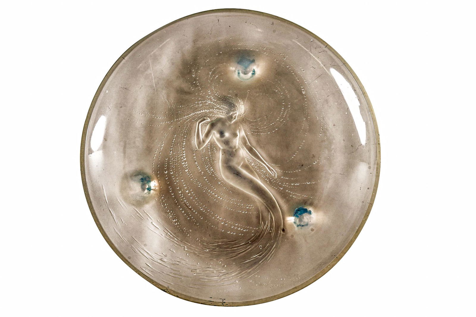R. LALIQUE OPALESCENT GLASS CHARGER (1 of 10)