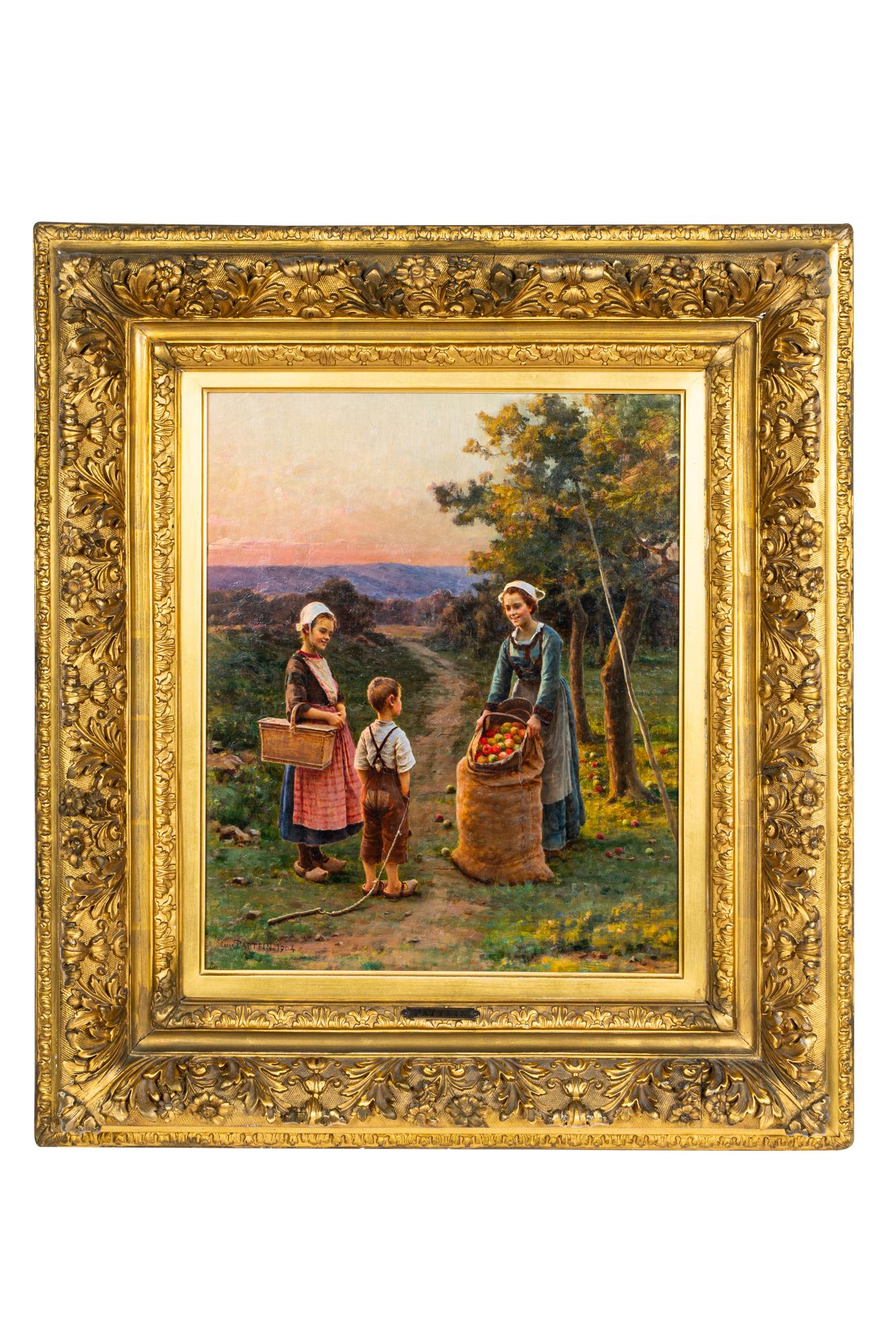 CESAR PATTEIN (1850 - 1931): APPLE PICKERS (1 of 15)