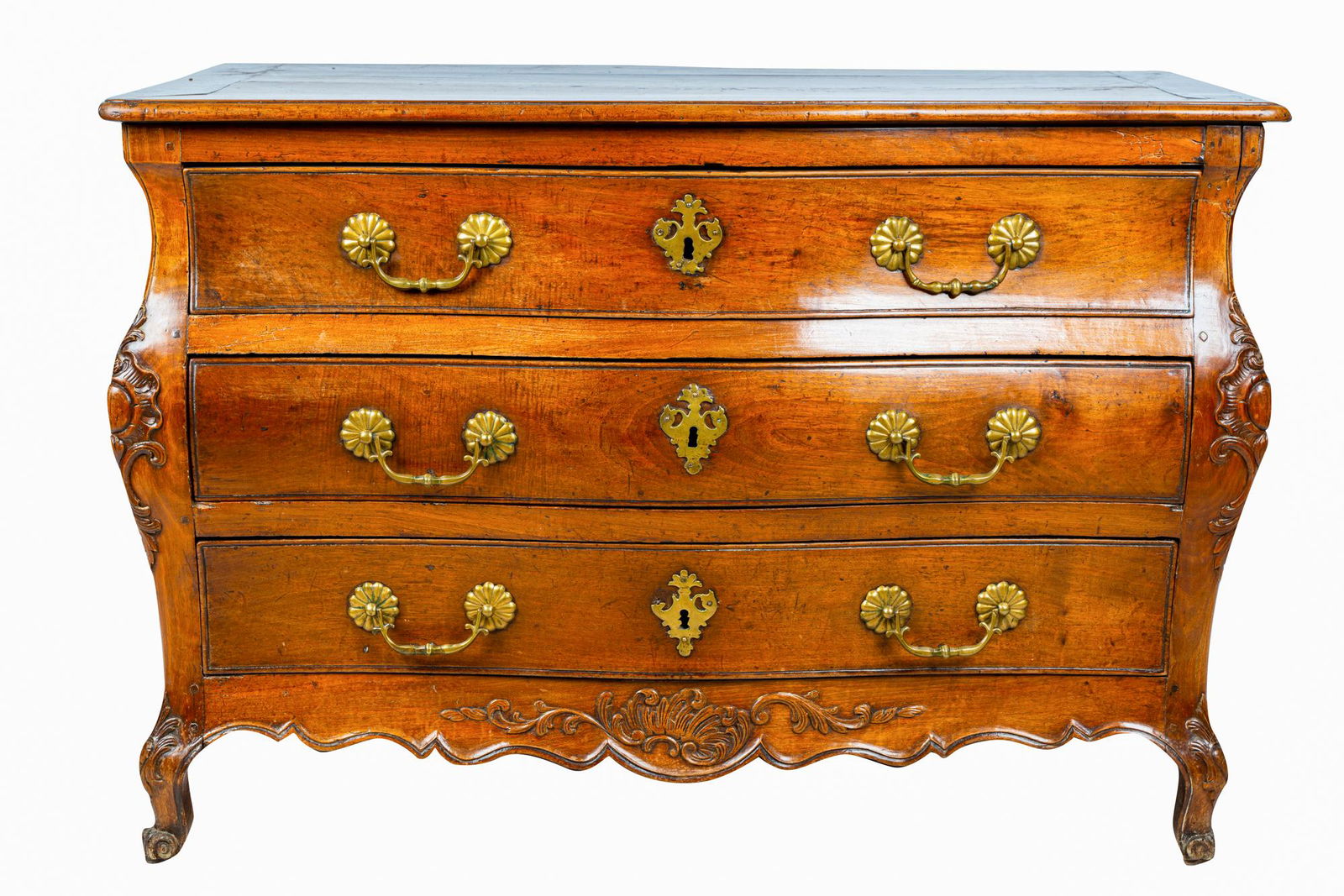 REGENCE STYLE CARVED WALNUT COMMODE (1 of 11)