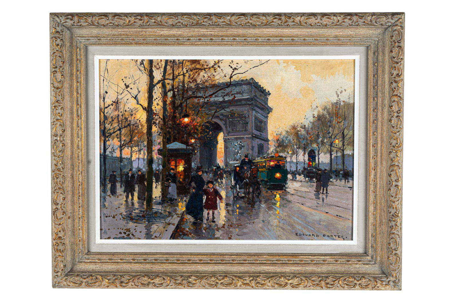 EDOUARD CORTES (1882 - 1969): "ARC DE TRIOMPHE": oil on board oil on panel signed lower right Provenance: The Estate of Lee Phillip Bell, co-creator of 'The Young and the Restless' and 'The Bold and the Beautiful' 13 x 18 inches panel; 18 1/2 x 23 1