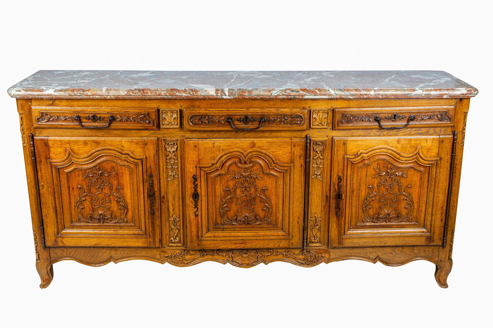 LOUIS XV PROVINCIAL MARBLE-TOP ENFILADE (1 of 16)