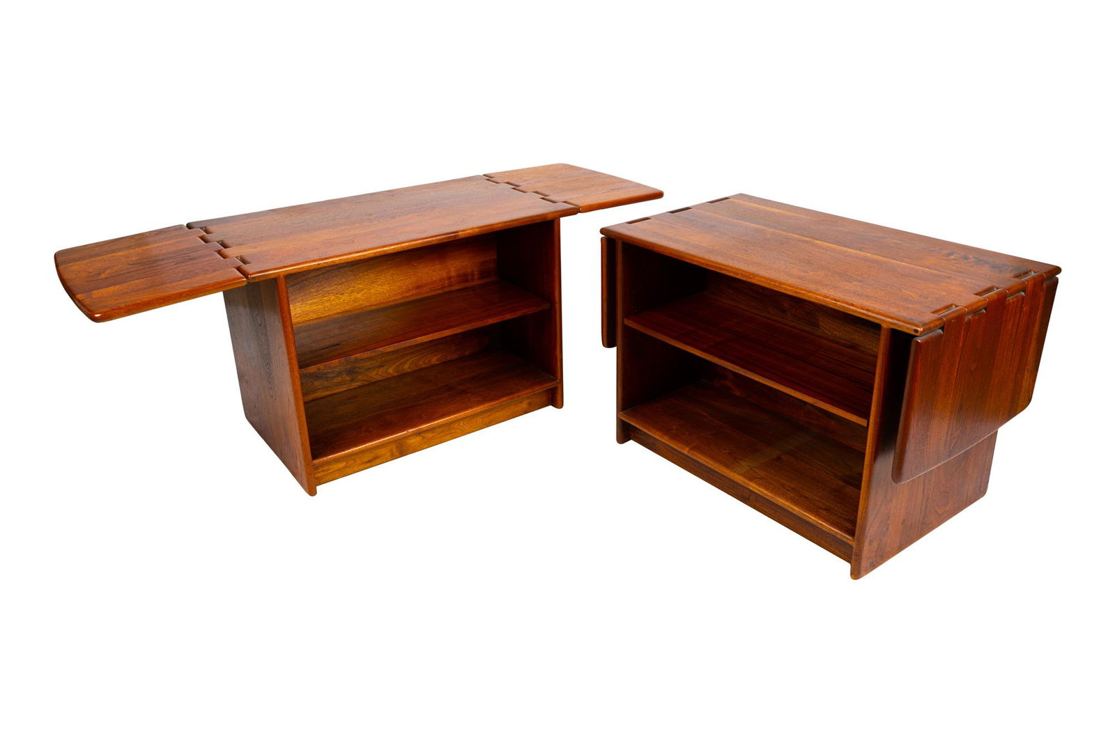 SAM MALOOF (1916 - 2009): PAIR OF WALNUT END TABLES (1 of 14)