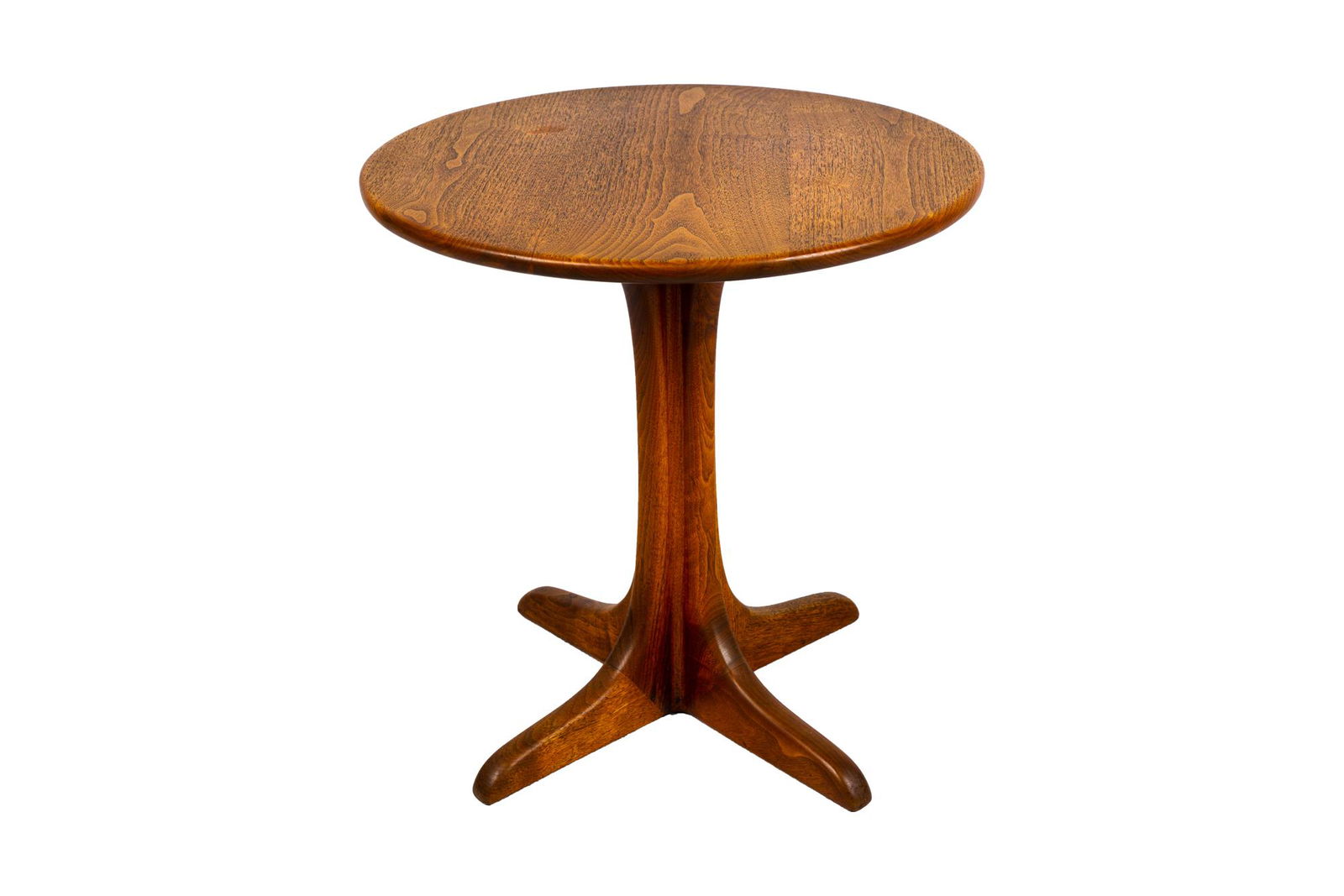 SAM MALOOF (1916 - 2009): WALNUT PEDESTAL TABLE (1 of 10)