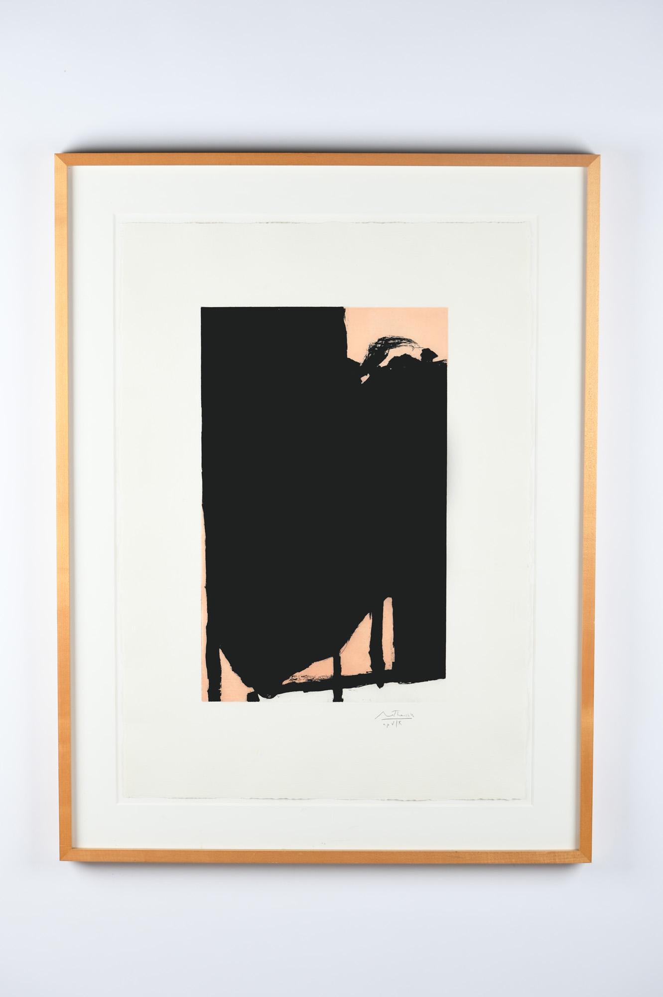 ROBERT MOTHERWELL (1915 - 1991): "ELEGY FRAGMENT II" (1 of 11)