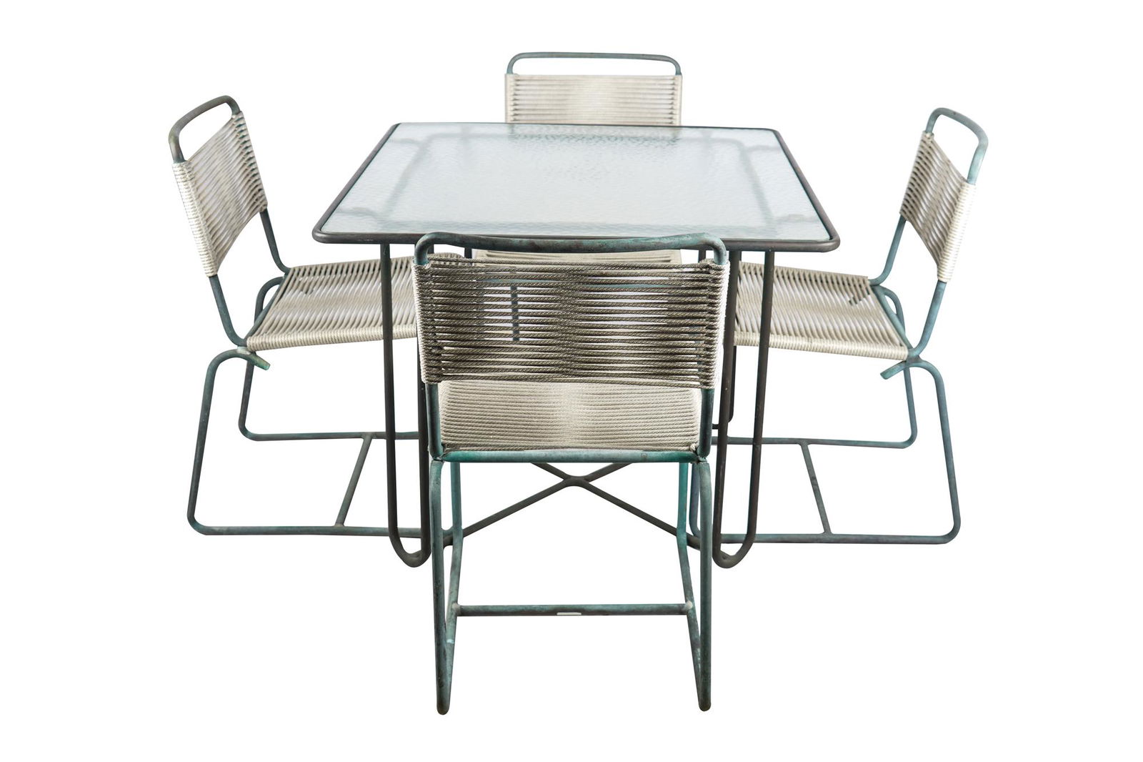 WALTER LAMB PATIO TABLE & FOUR SIDE CHAIRS (1 of 11)