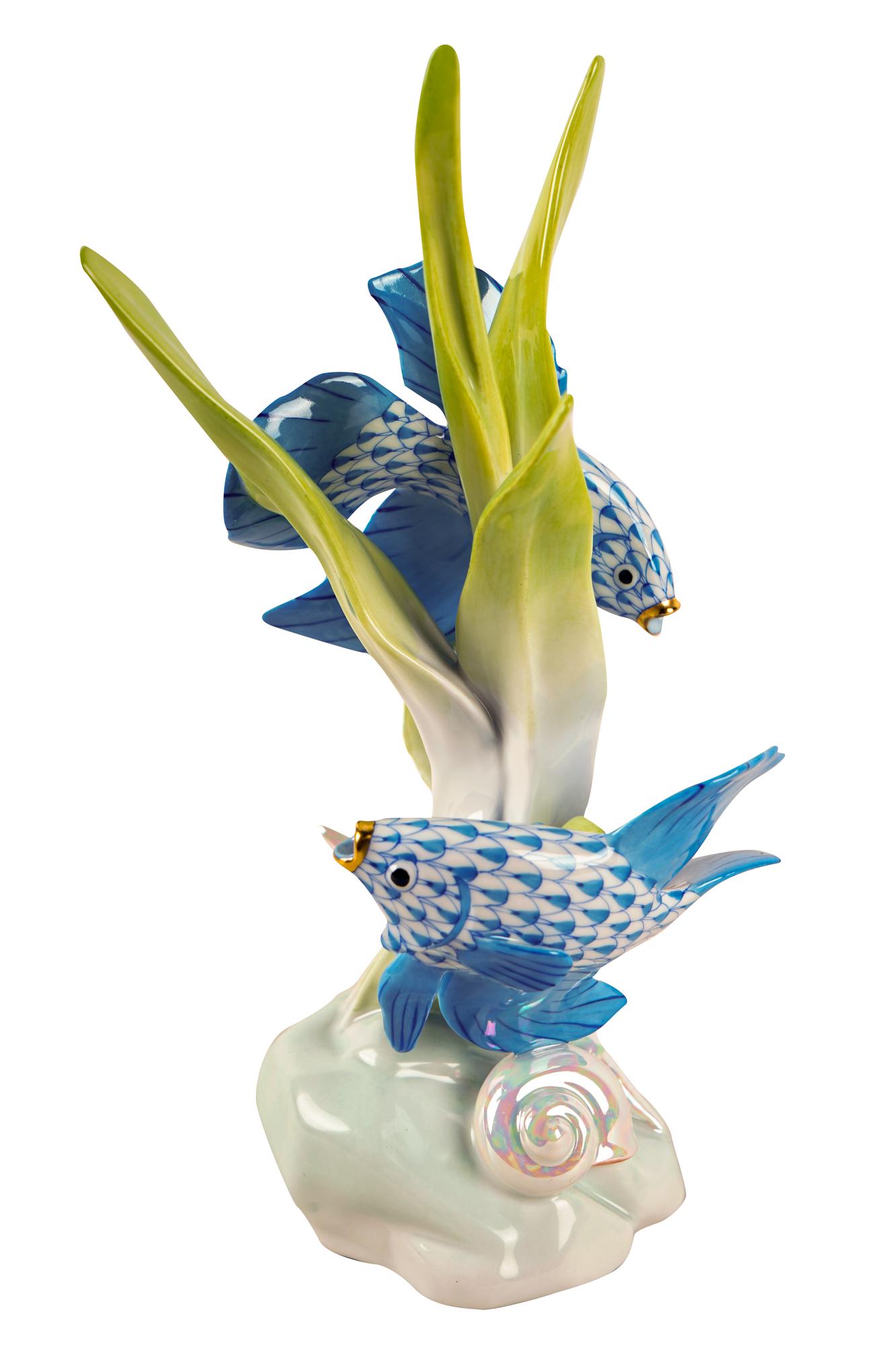HEREND PORCELAIN FISH GROUP (1 of 6)