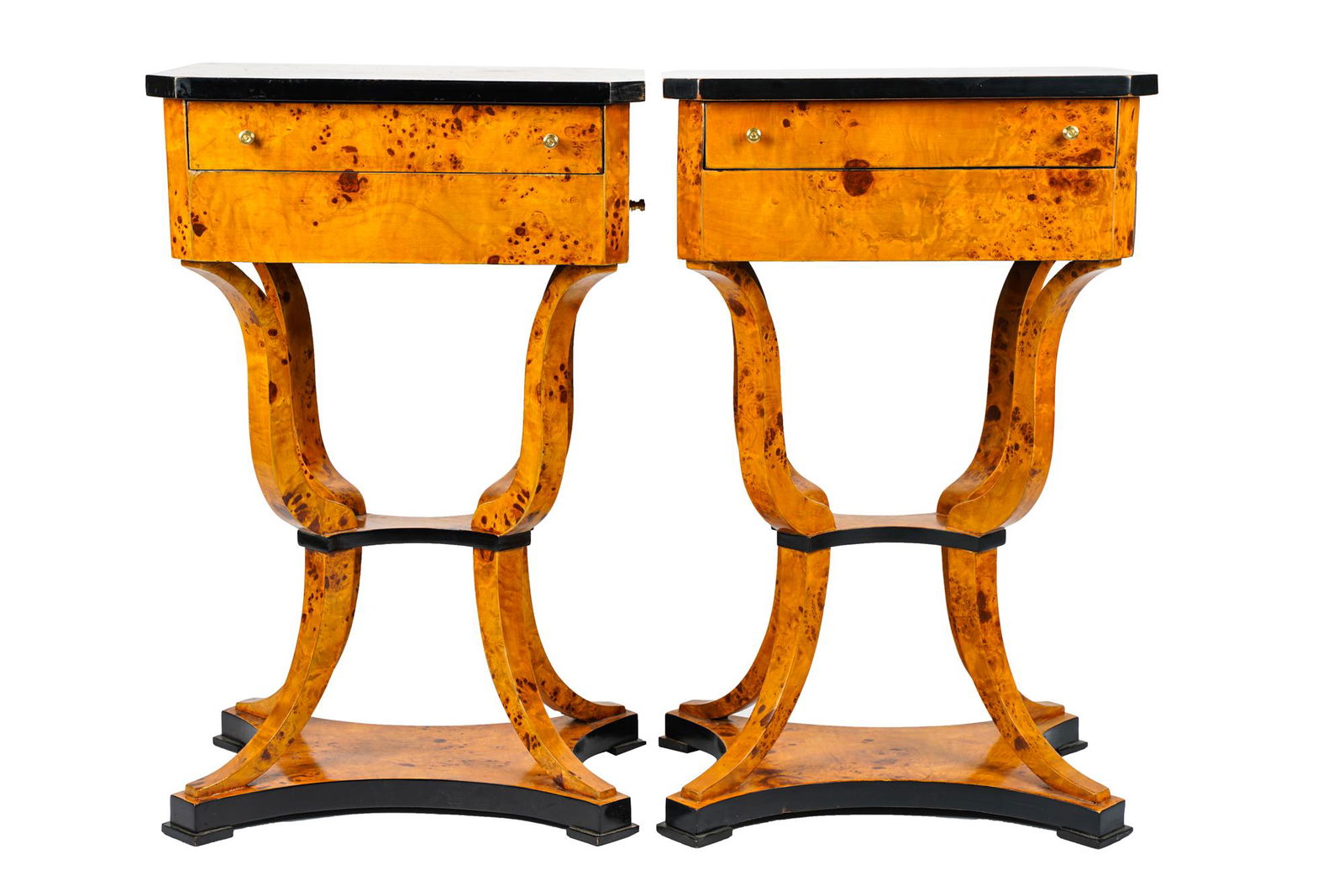 PAIR OF CHARLES X STYLE WORK TABLES (1 of 13)