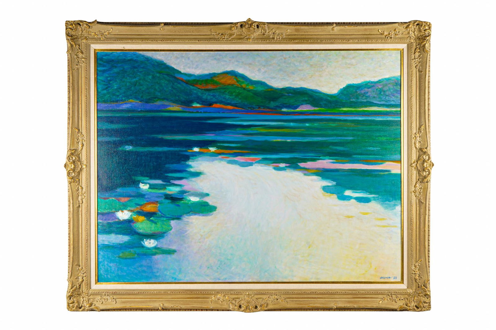 TADASHI ASOMA (B. 1923):  "GREEN HILLS & WATER" (1 of 10)