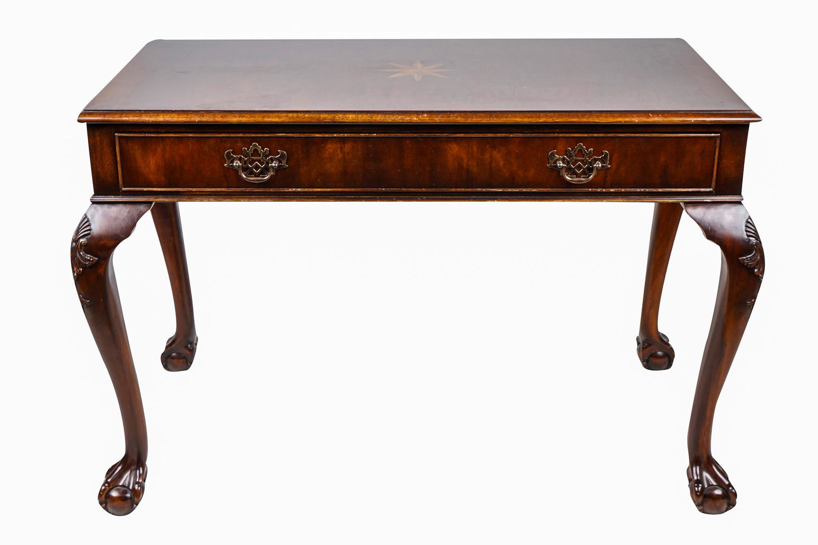 TROSBY GEORGIAN-STYLE MAHOGANY WRITING TABLE (1 of 10)