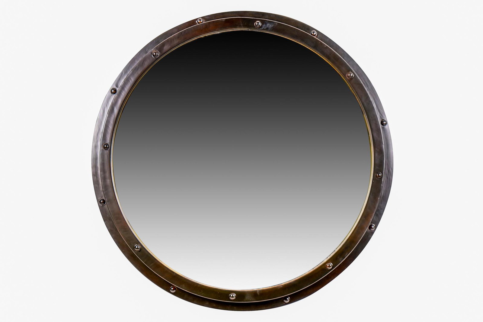 METAL FRAMED PORTHOLE MIRROR (1 of 7)