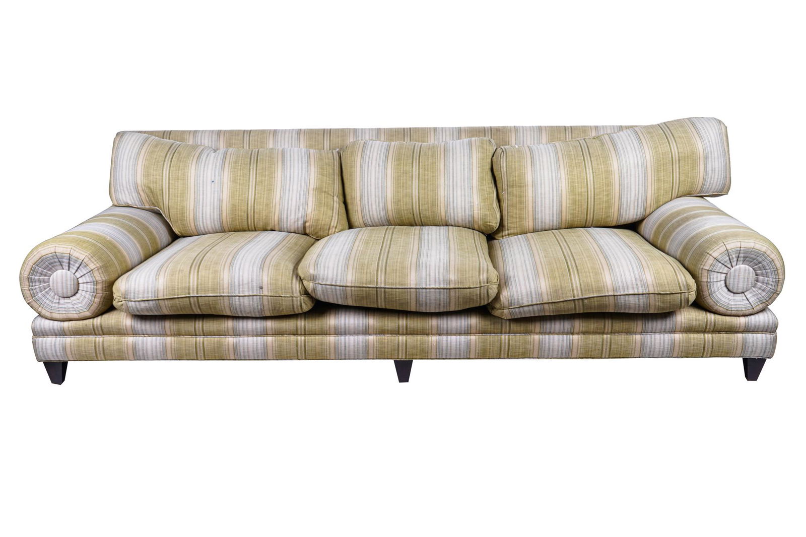 PAIR OF MICHAEL SMITH GREEN & BLUE UPHOLSTERED SOFAS (1 of 8)