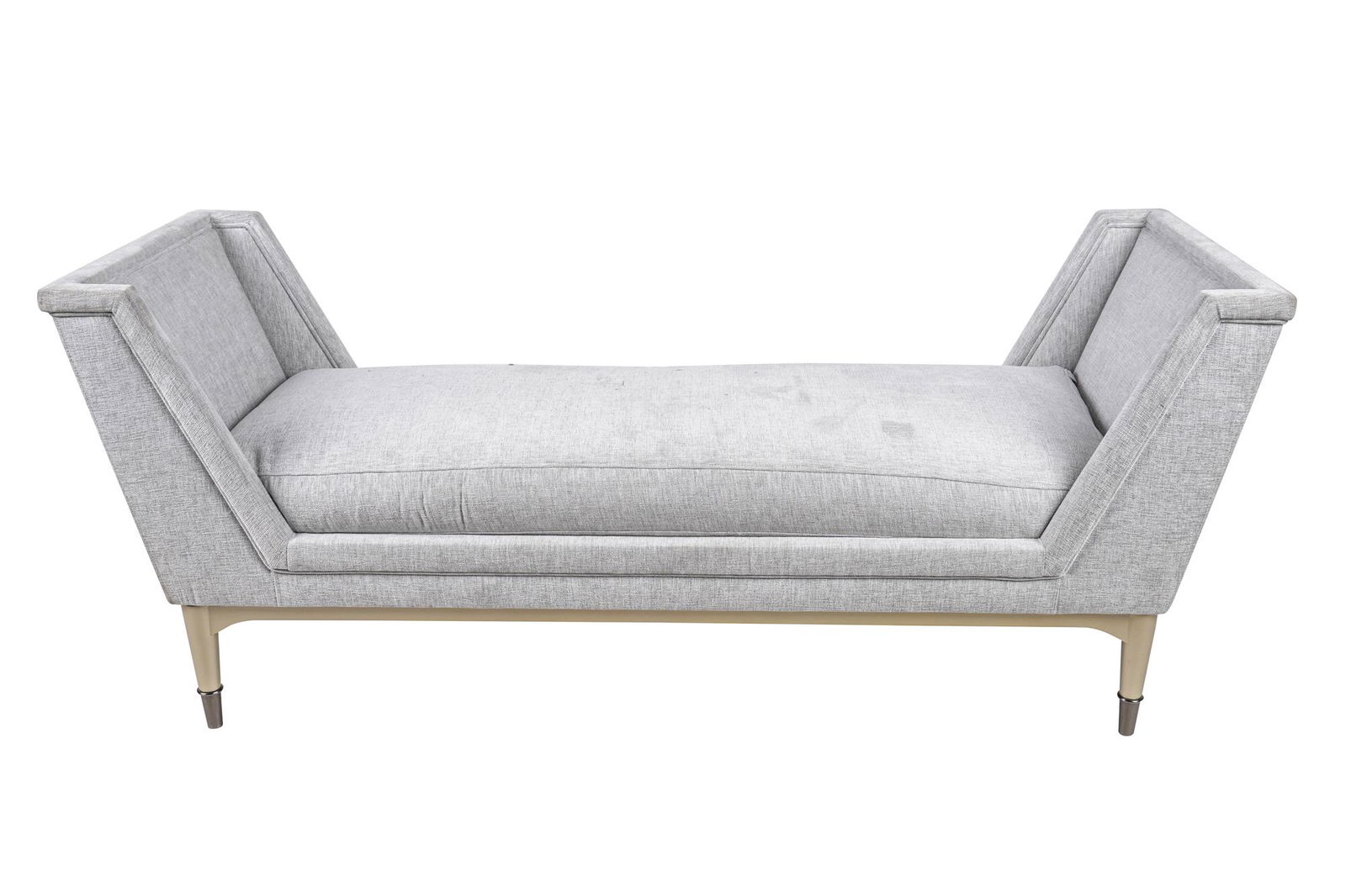 CONTEMPORARY GREY UPHOLSTERED BENCH (1 of 6)
