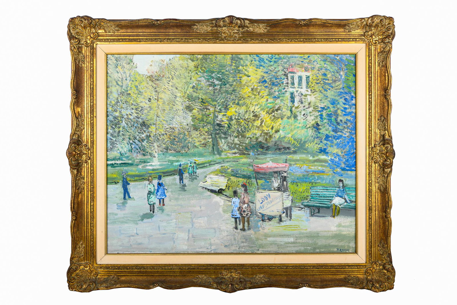 TADEUSZ ROMAN:  "BUSY PARK SCENE" (1 of 10)