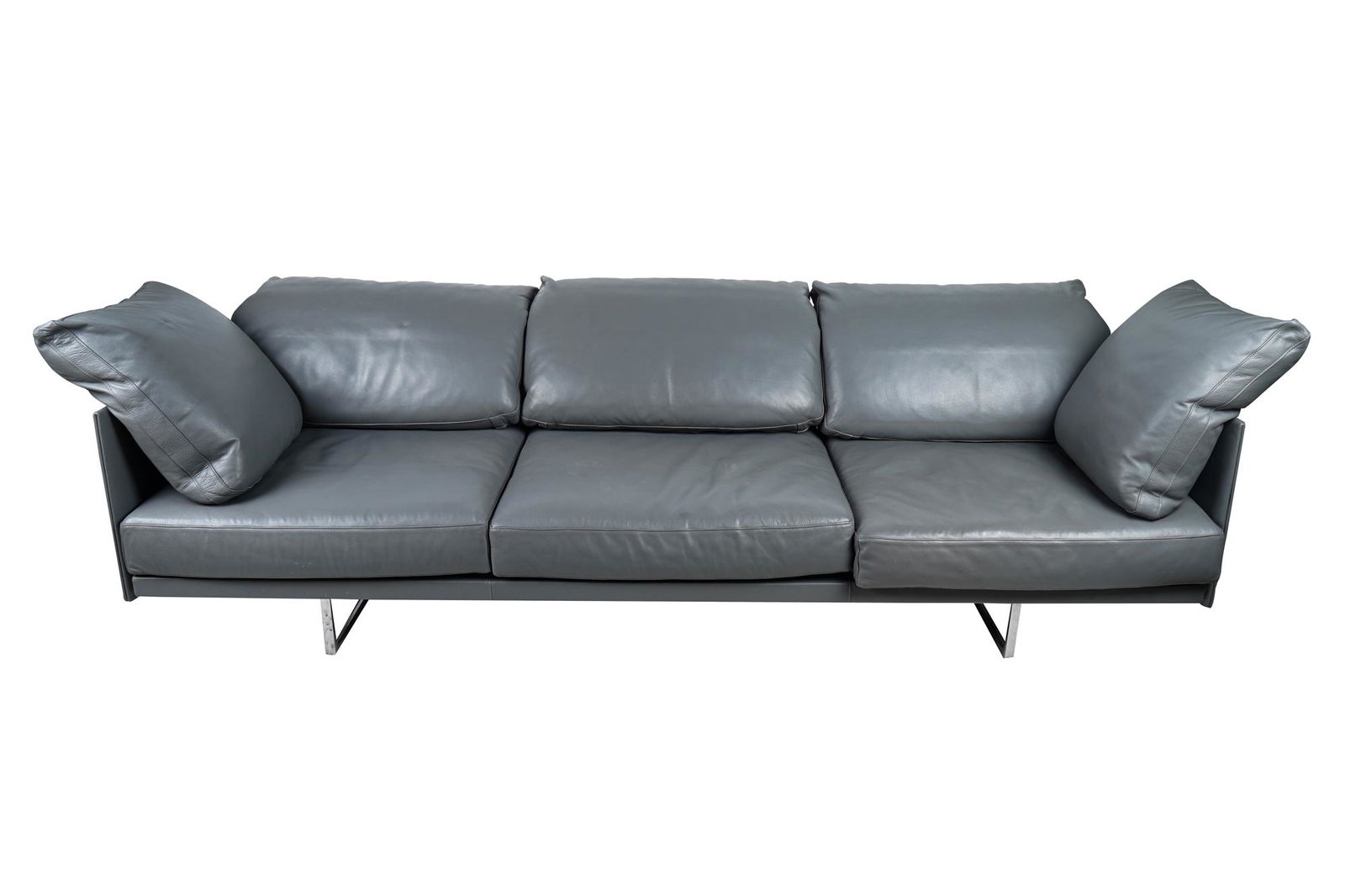 CASSINA GREY LEATHER SOFA (1 of 6)