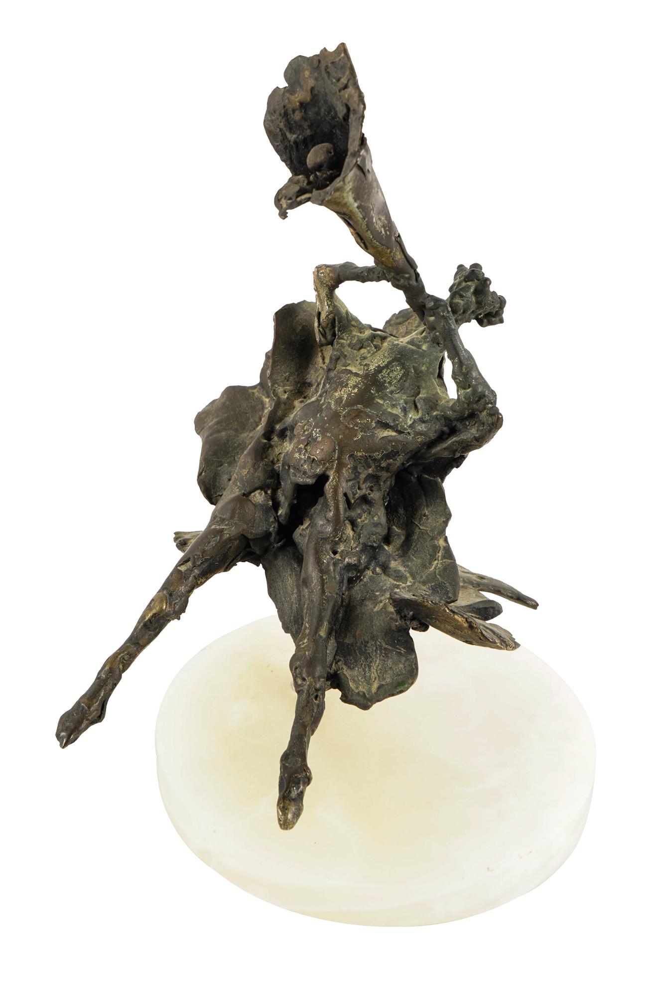 PATINATED BRONZE ABSTRACT FIGURE (1 of 4)