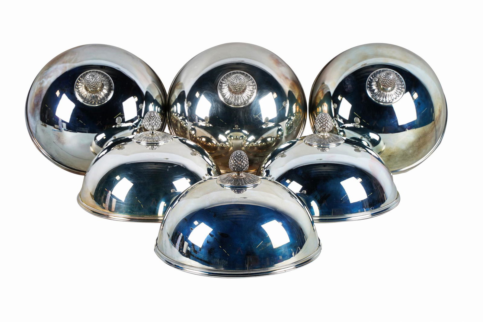 SIX CHRISTOFLE SILVERPLATE DOMES (1 of 9)