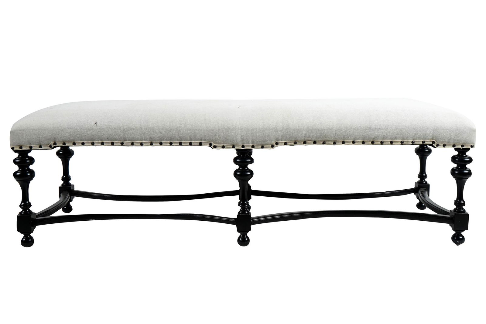 RESTORATION HARDWARE EBONIZED BEDSIDE BENCH (1 of 6)